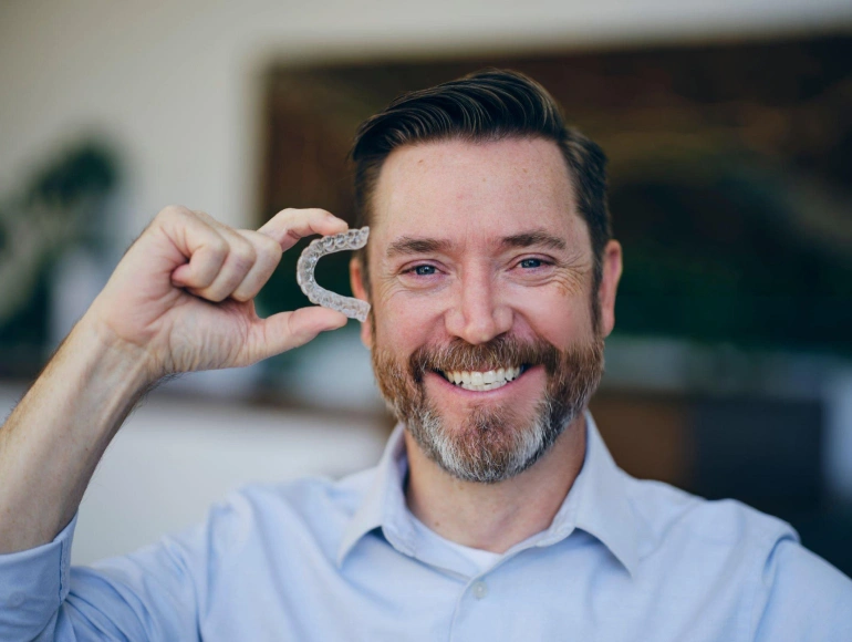 a man get gorgeous smile with invisalign in chicago il